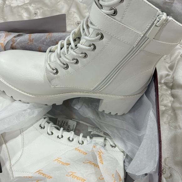 Forever 21 White Combat Boots - Picture 7 of 8